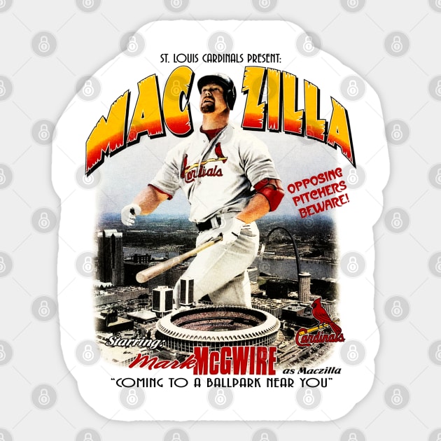 Maczilla - McGwire Cardinals Baseball Sticker by nicklower